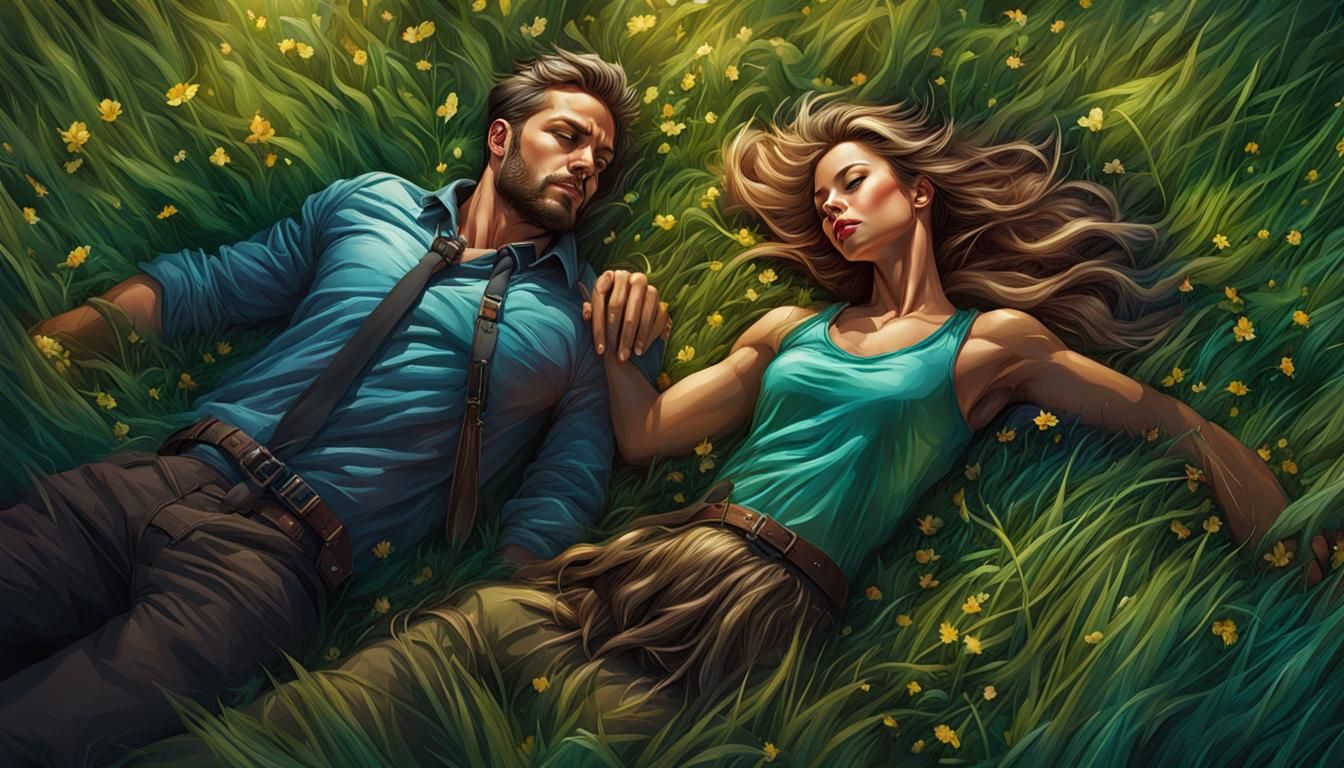 Fantasy Couple Portrait in Semirealistic Comic Style