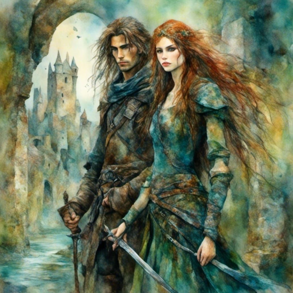 Red-Haired and Raven-Haired Water Elves