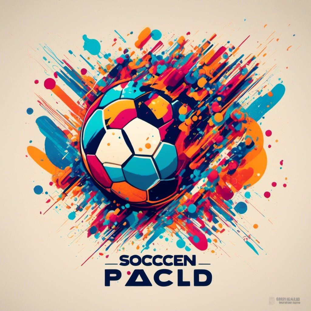 Soccer T-Shirt Design in Pop Art Style