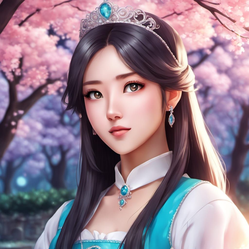 Anime Princess with Beautiful Background