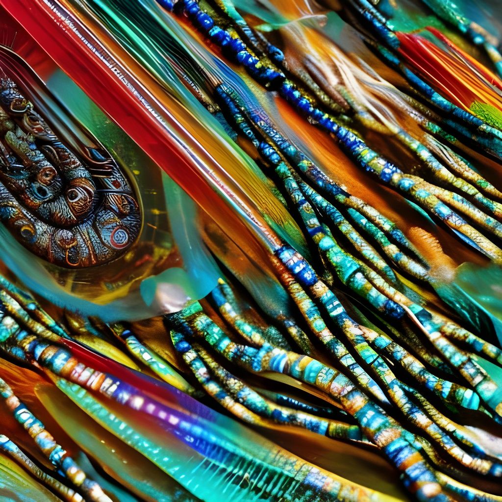 Quetzalcoatl with Bionic Plumage in Expressionist Style