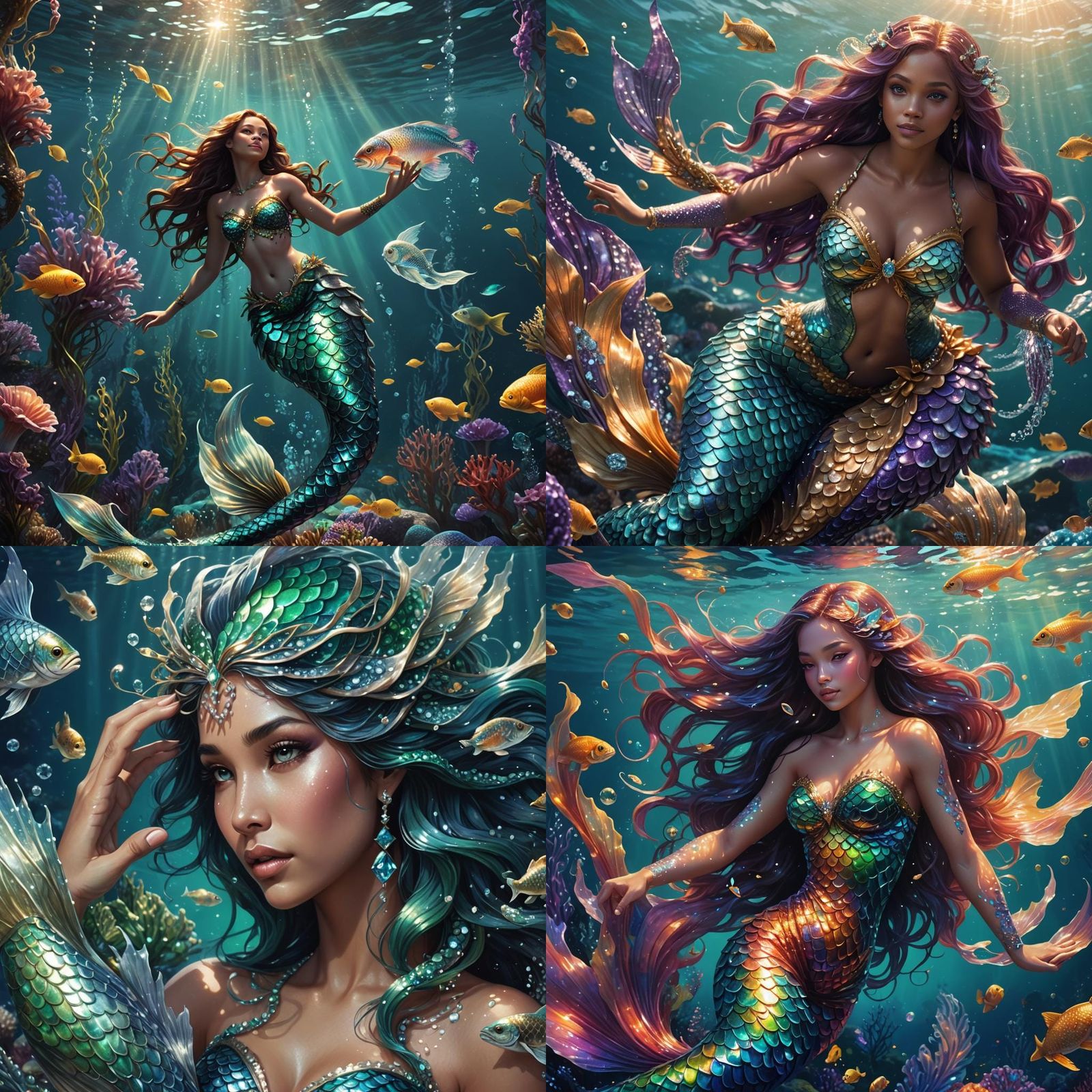 Hyperrealistic Mermaid in Oceanic Wonderland