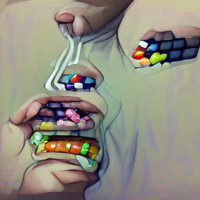 Abstract AI Rendering of Addiction Concept