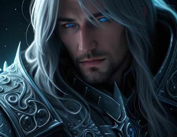 Lich King in Ice: A Dark Fantasy Portrait