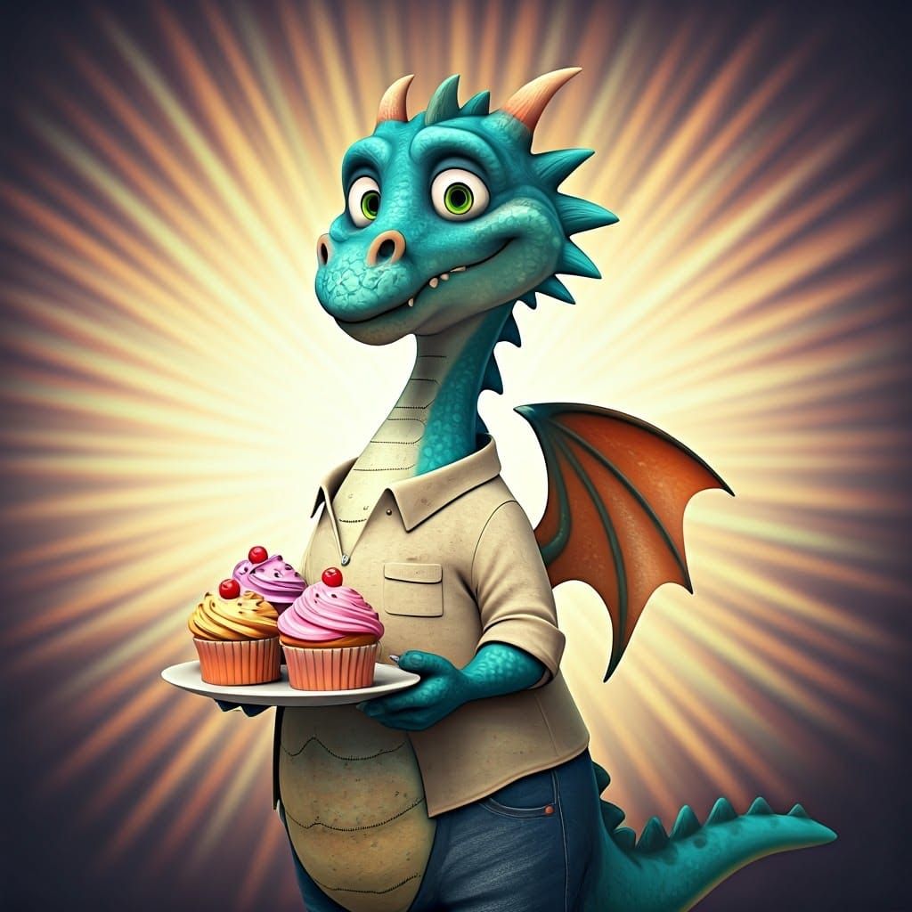 Whimsical Dragon Embodies Kindness and Love