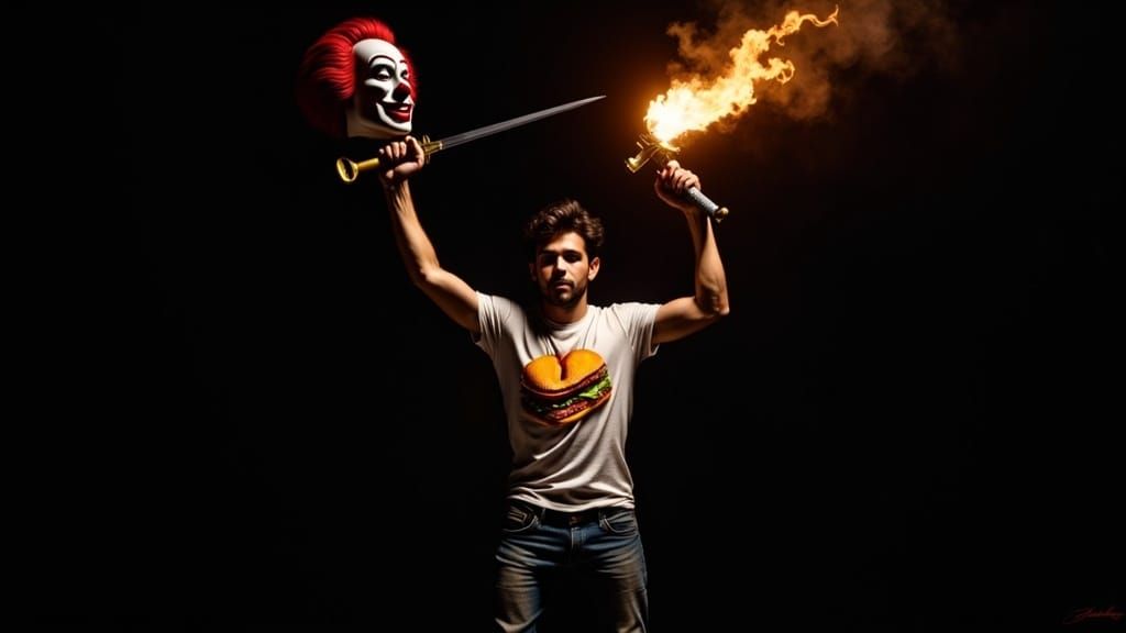 Dramatic Baroque Scene with Young Spaniard Holding Sword