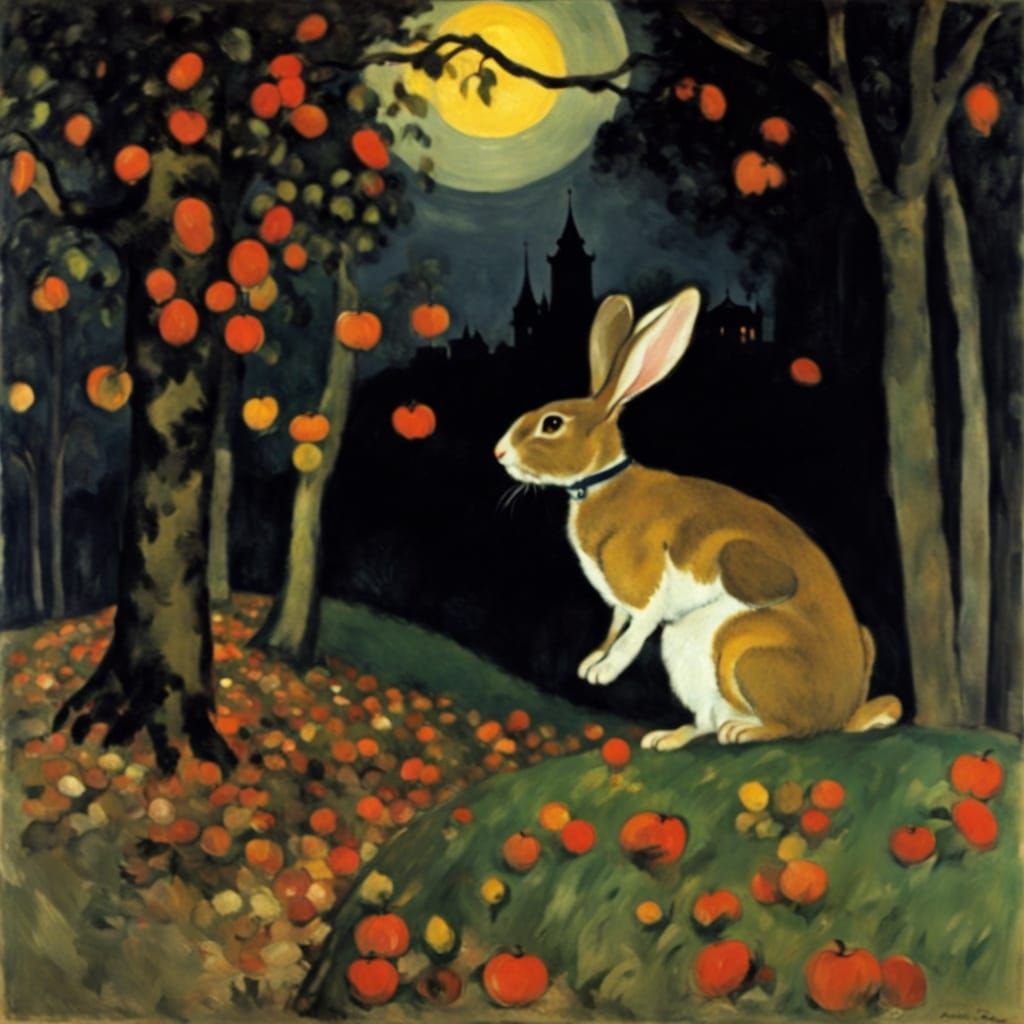 Rabbit Creates a Rebuke to Autumn in Moody Landscape