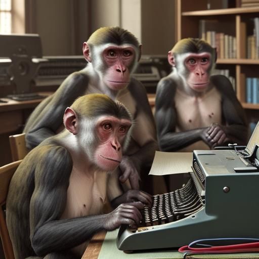 Monkeys Typing Shakespeare: A Humorous Illustration