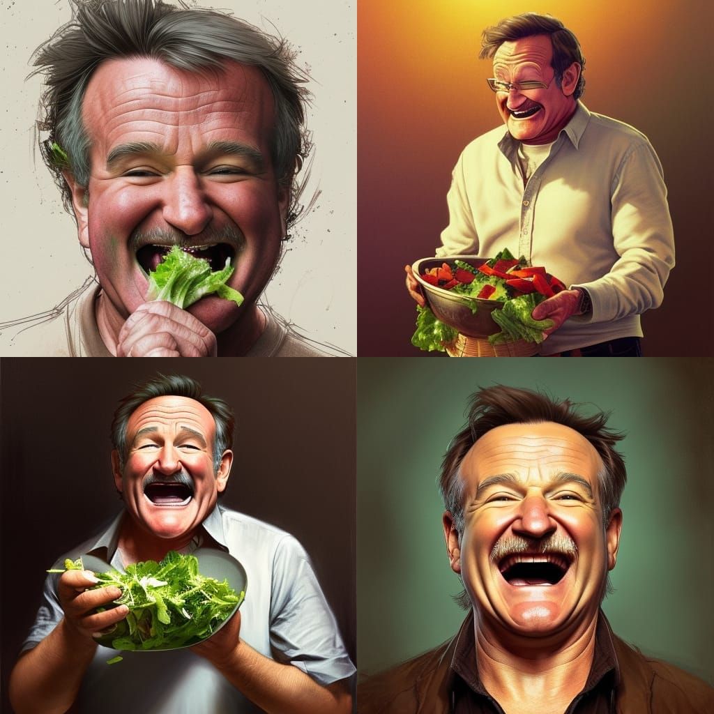 Robin Williams Laughing: Concept Art Portrait