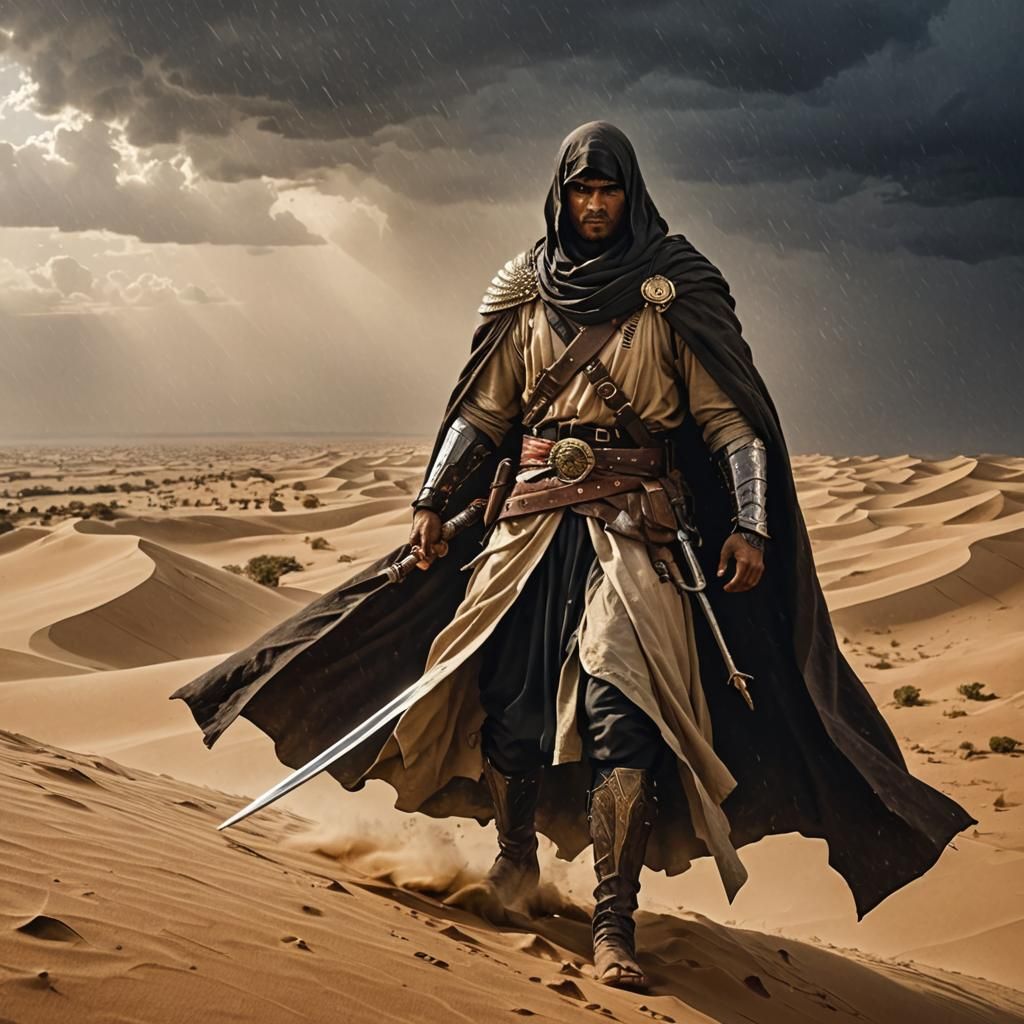 Saracen Warrior in Desert Storm