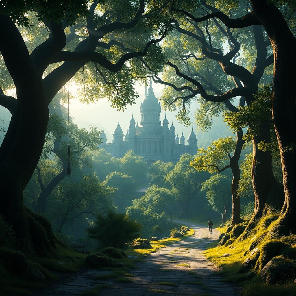 Majestic Fortress Disappears into Ancient Forest