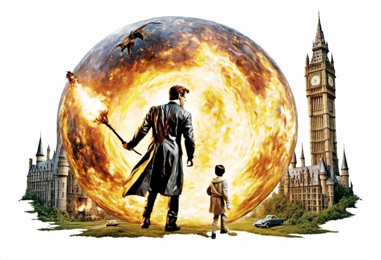 Retro Sci-Fi Still in Black and White