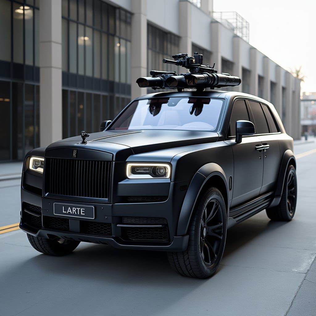 Matte Black Armored Rolls-Royce Cullinan in Tactical Luxury ...