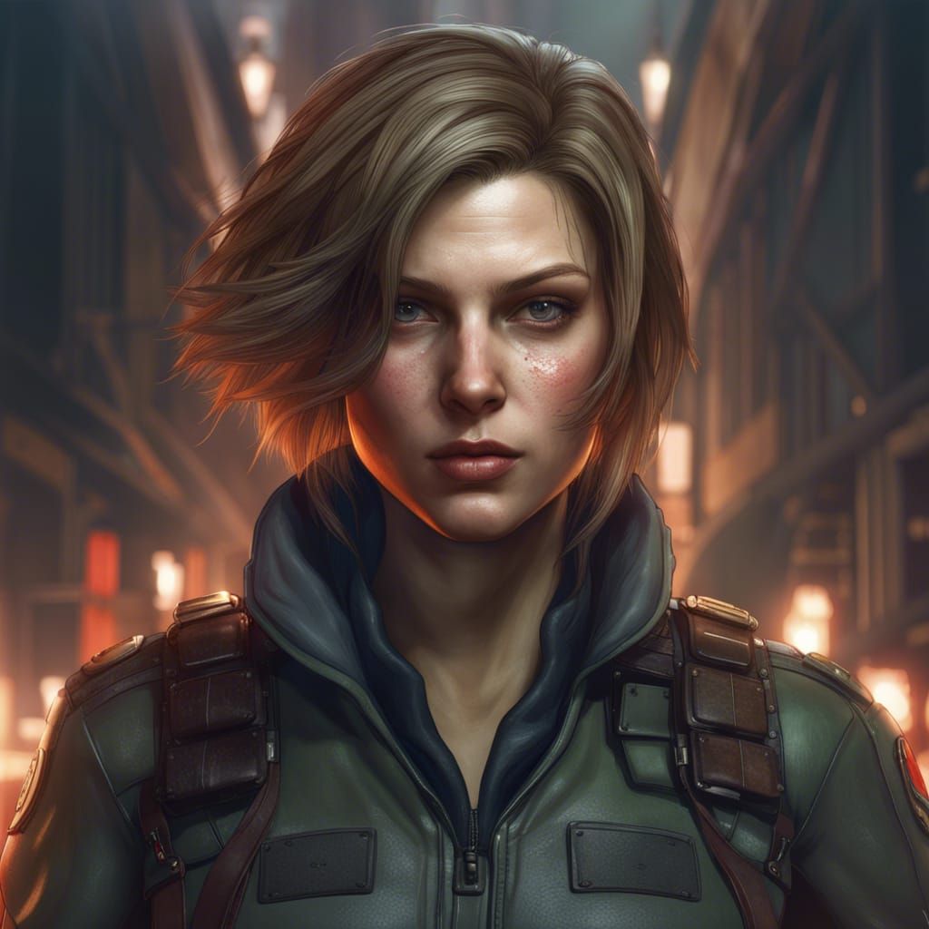 Hyperdetailed Portrait in Triadic Colors