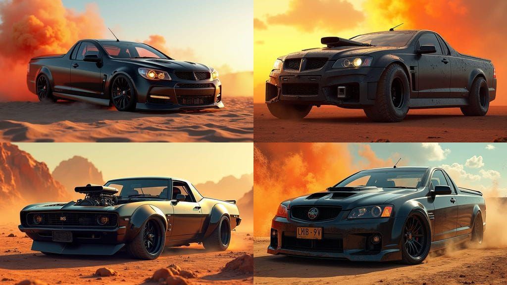 Re-Imagined Mad Max Interceptor VE Commodore HSV Ute in Chri...