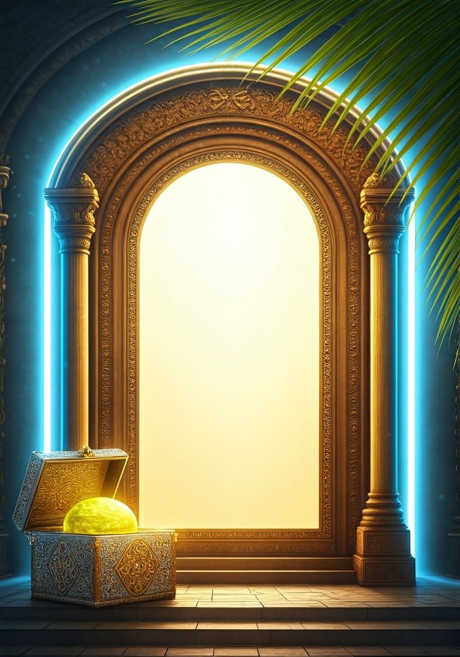 Majestic Blessing Page with Carved Wood and Gold