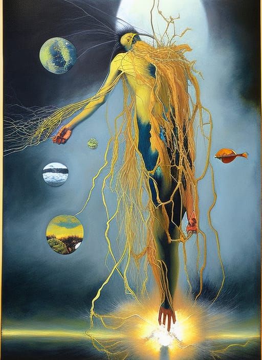 Surreal Reality Emerges: Mixed Media Masterpiece