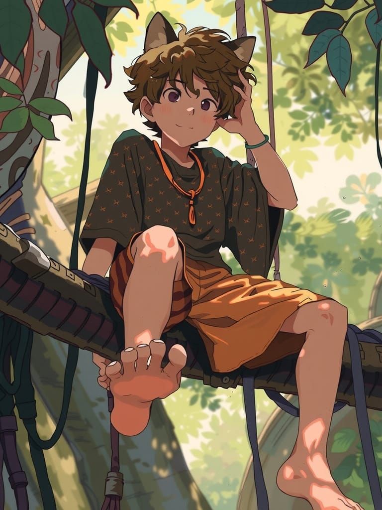 Serene Lake Scene in Atmospheric Style