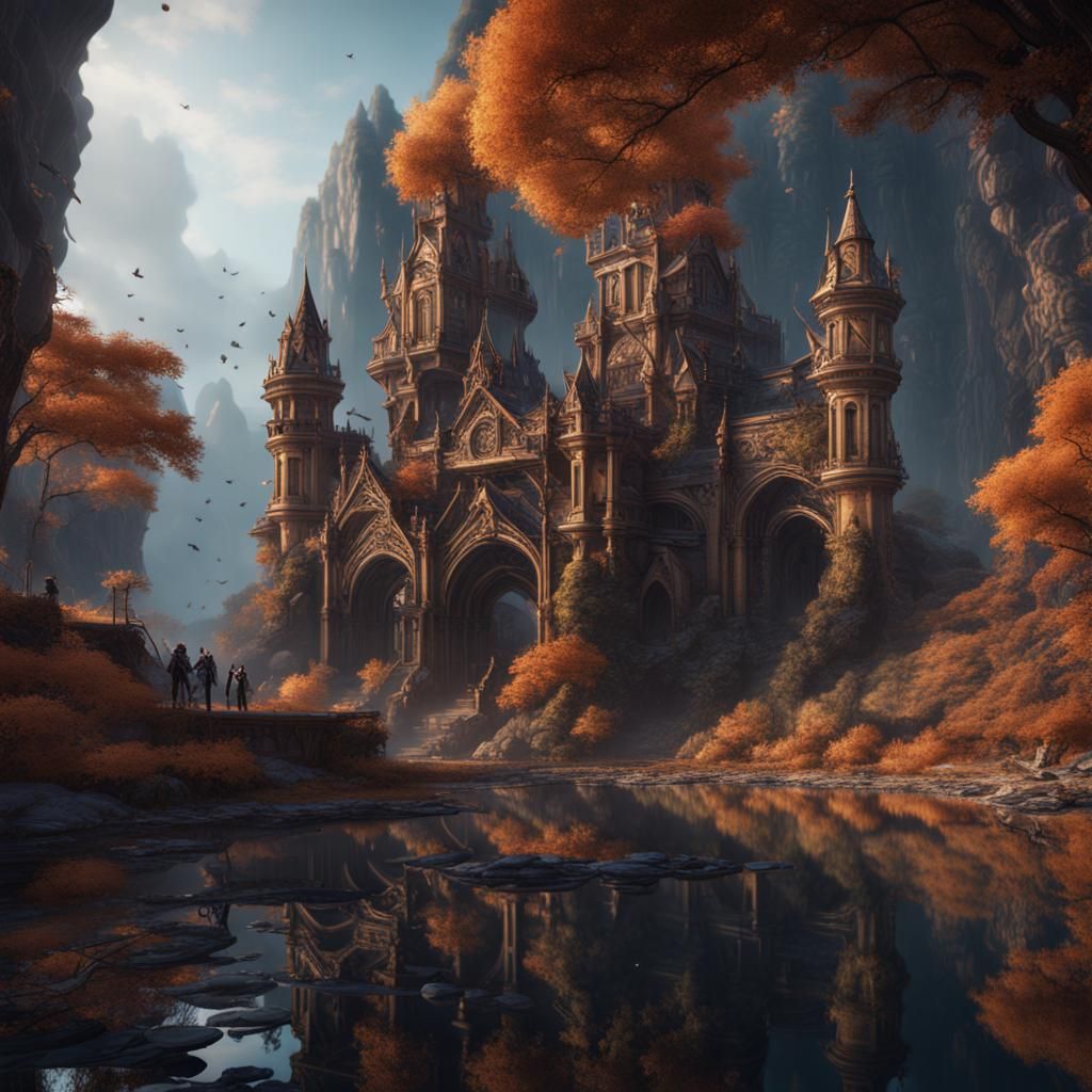 Fantastical Matte Painting in Deep Color