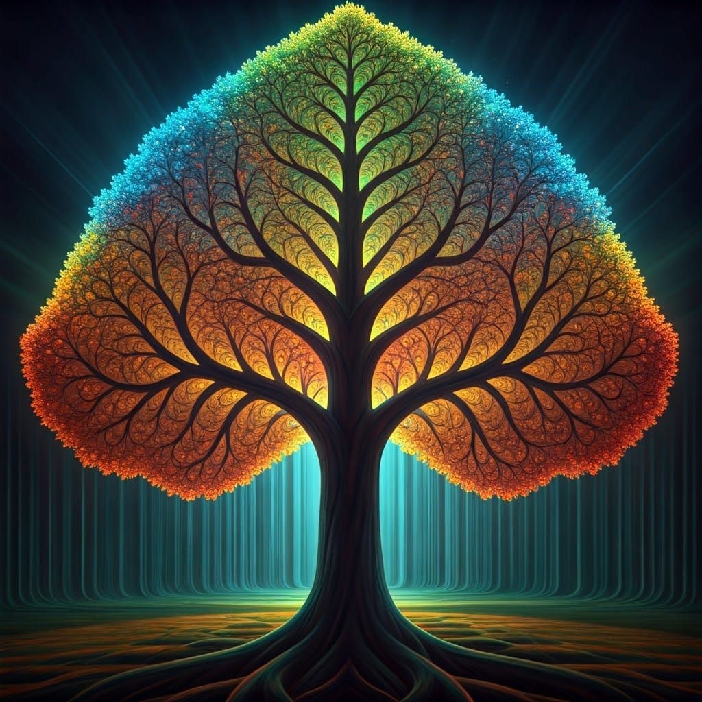 vibrant symphony of nature's palette! This mesmerizing tree,...