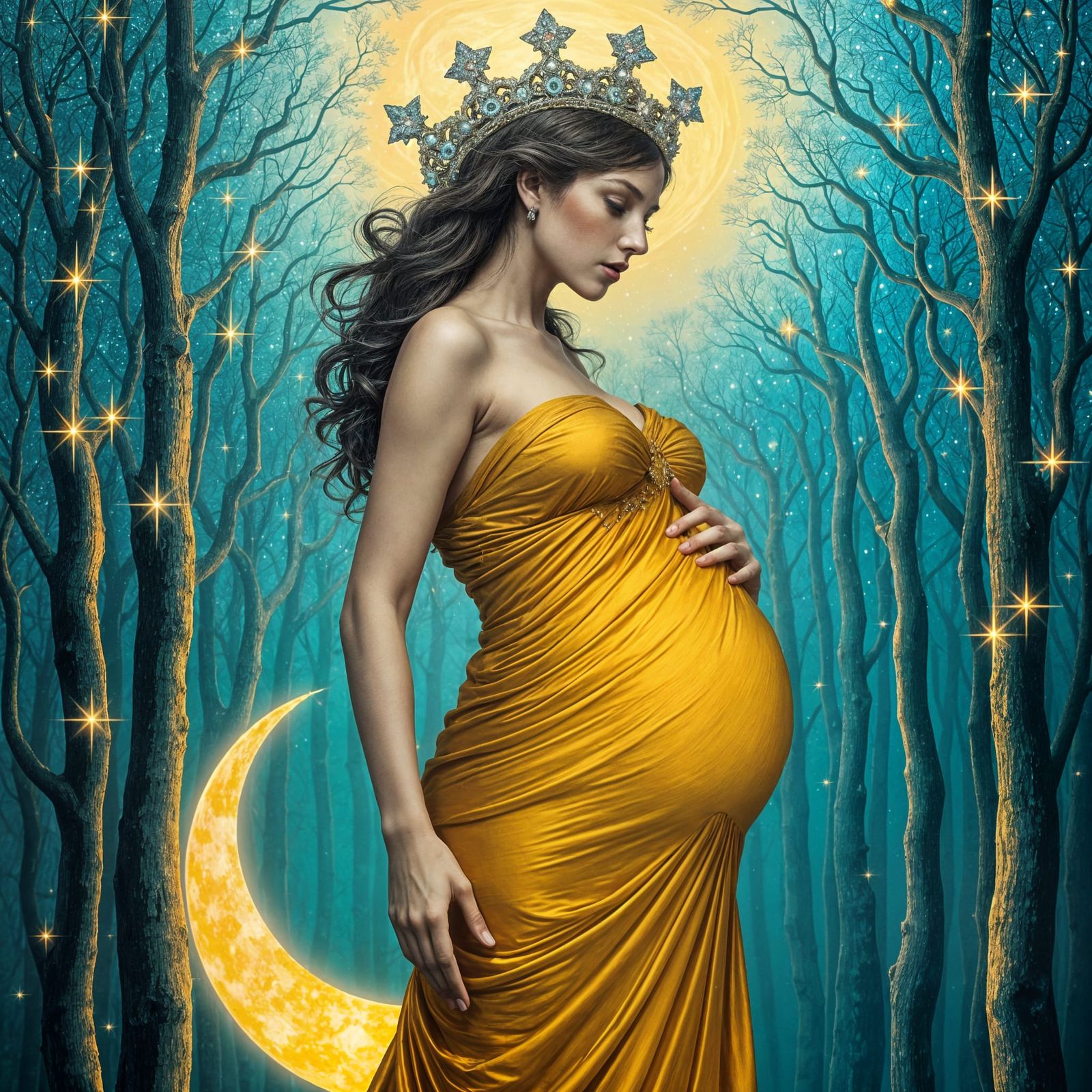 Surreal Goddess of Cosmic Birth