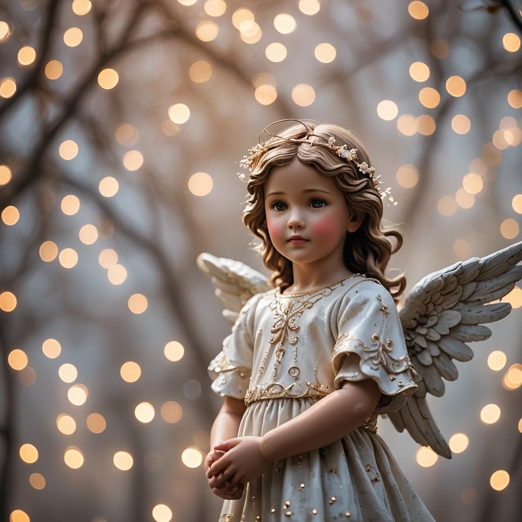 Angelic Portrait in Natural Bokeh Lighting