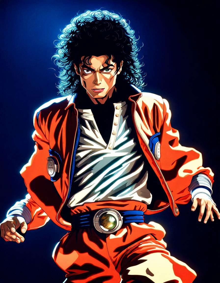 Michael Jackson as Goku Moonwalking on Stage