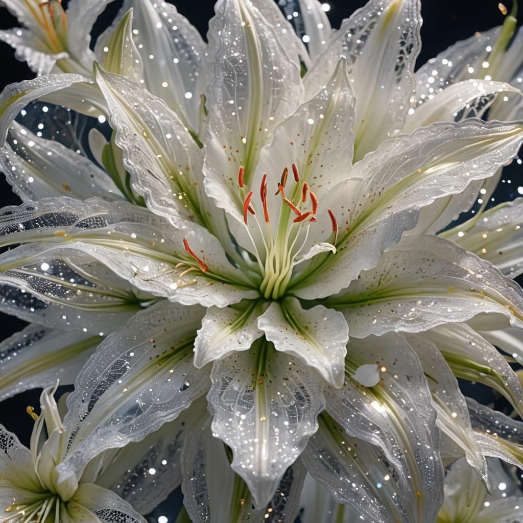 Luminous Lace Lily in Fantasy Space