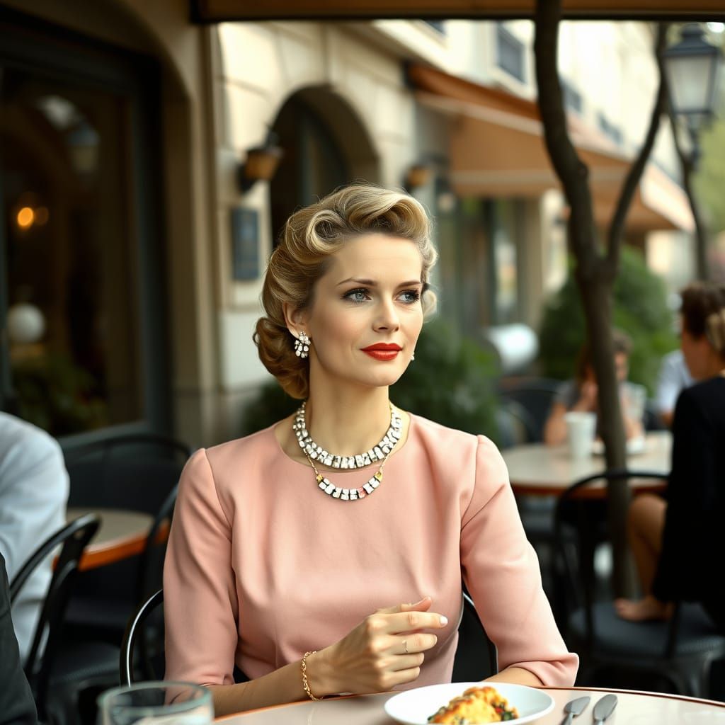 Grace Kelly in Paris: Mid-Century Glamour Photo
