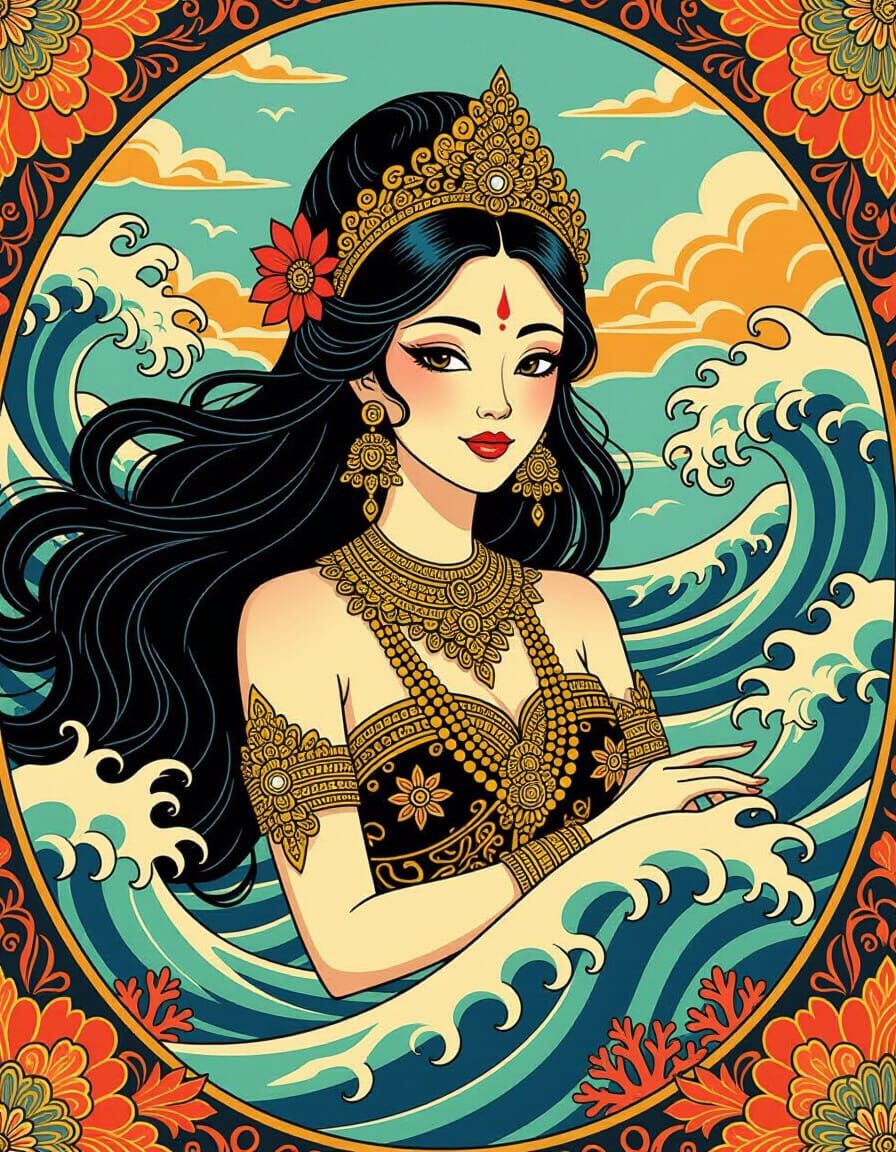 Nyi Roro Kidul Tattoo Art in Matisse Style