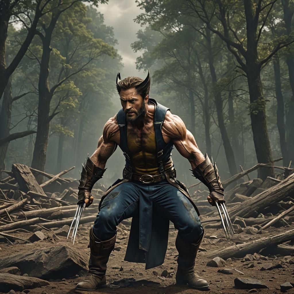 Wolverine Detailed Matte Painting in 8K