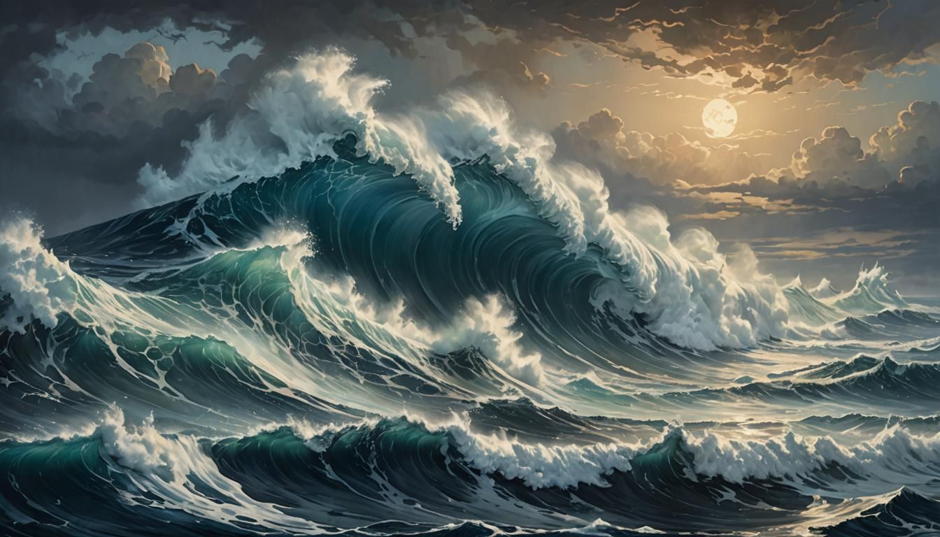 A breathtaking depiction of the Three Sisters Waves