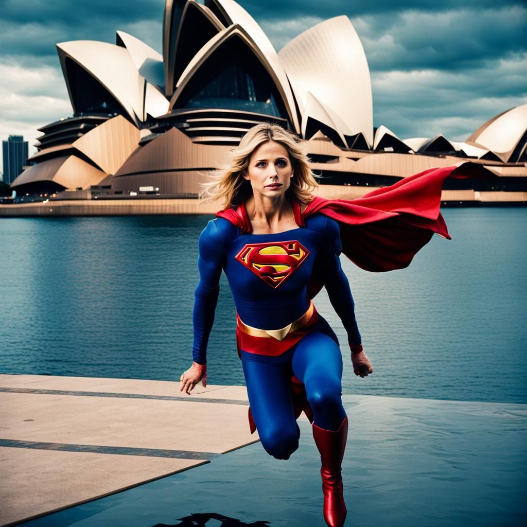 Sarah Michelle Gellar as Supergirl: Cinematic Film Still