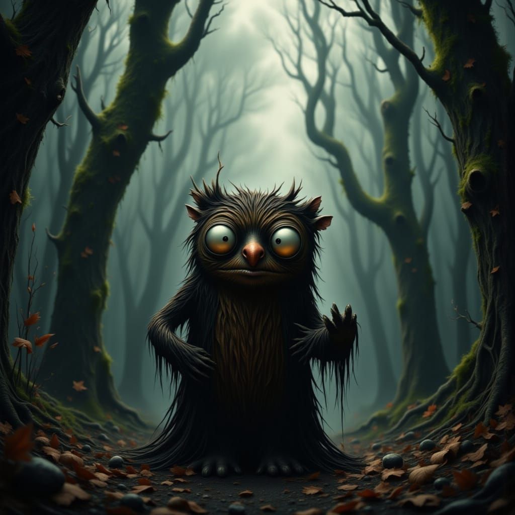 Animated Log in Dystopian Woods