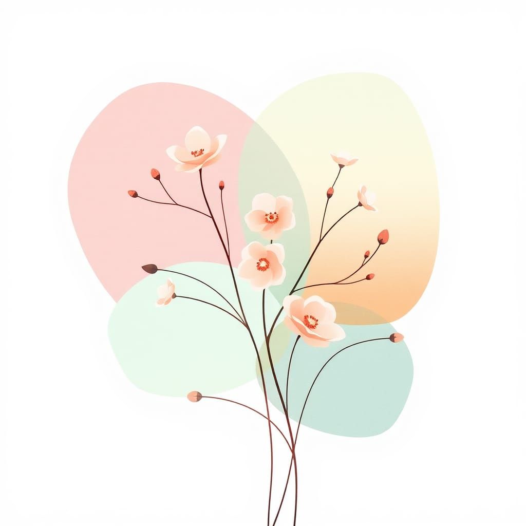 Abstract Geometry Blooming with Flower-like Forms