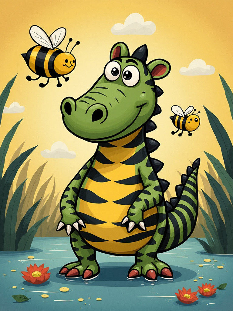 Boogie Woogie Creatures: A Vintage Cartoon Scene