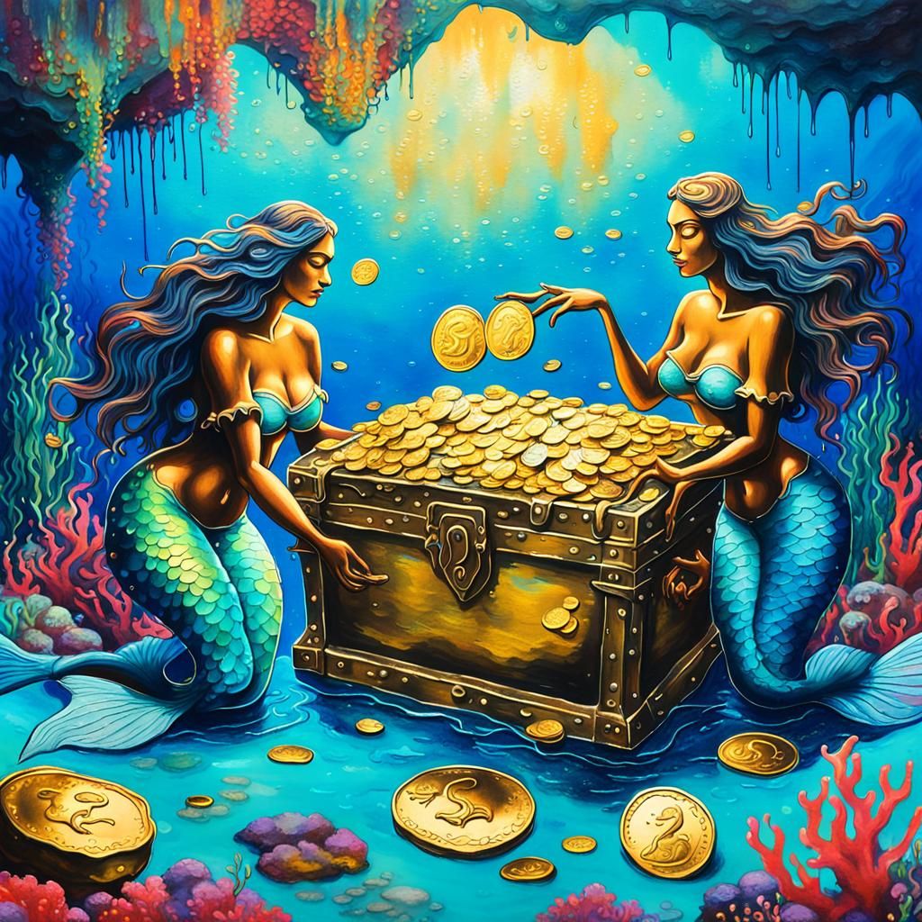Mermaids Discover Treasure in Surreal Street Art
