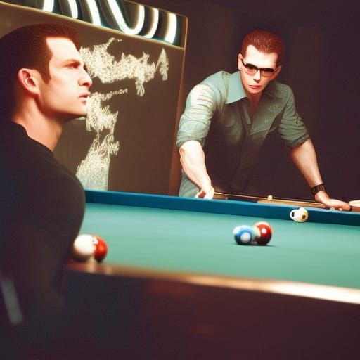 Hyperrealistic Albert Wesker and Chris Redfield Play Pool