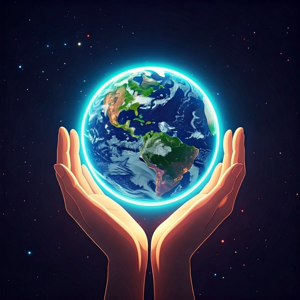 Anime Key Visual: Earth in Celestial Hands