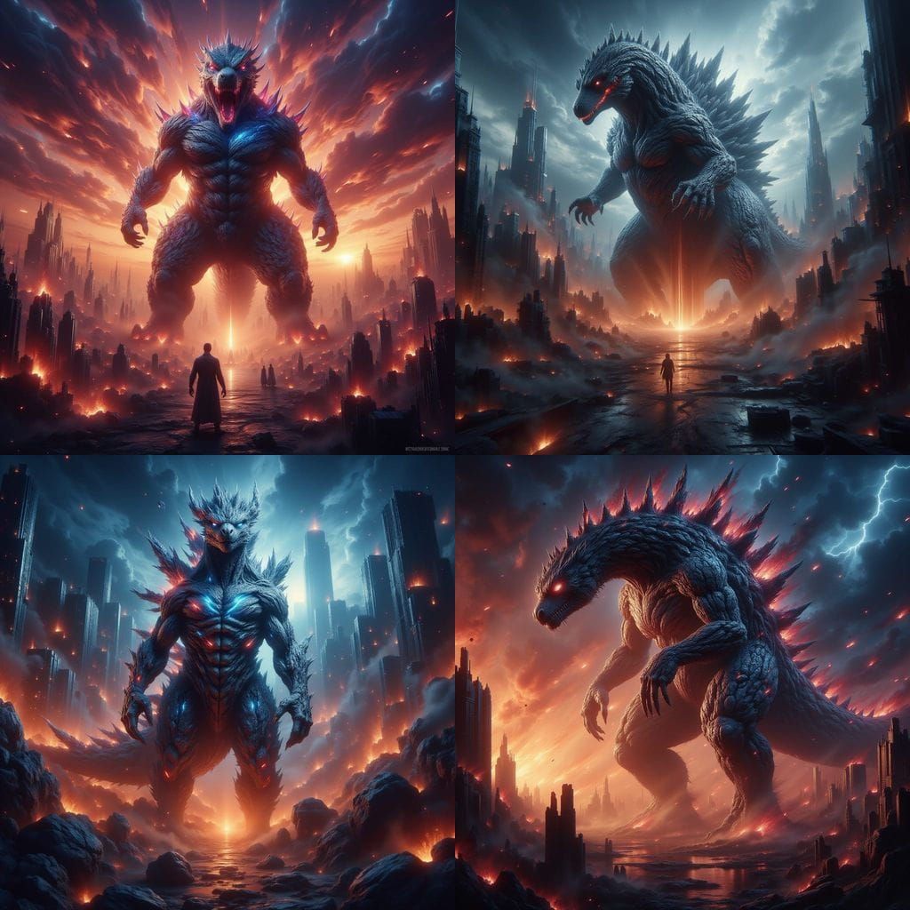 Reptar and Godzilla Kaiju Mashup