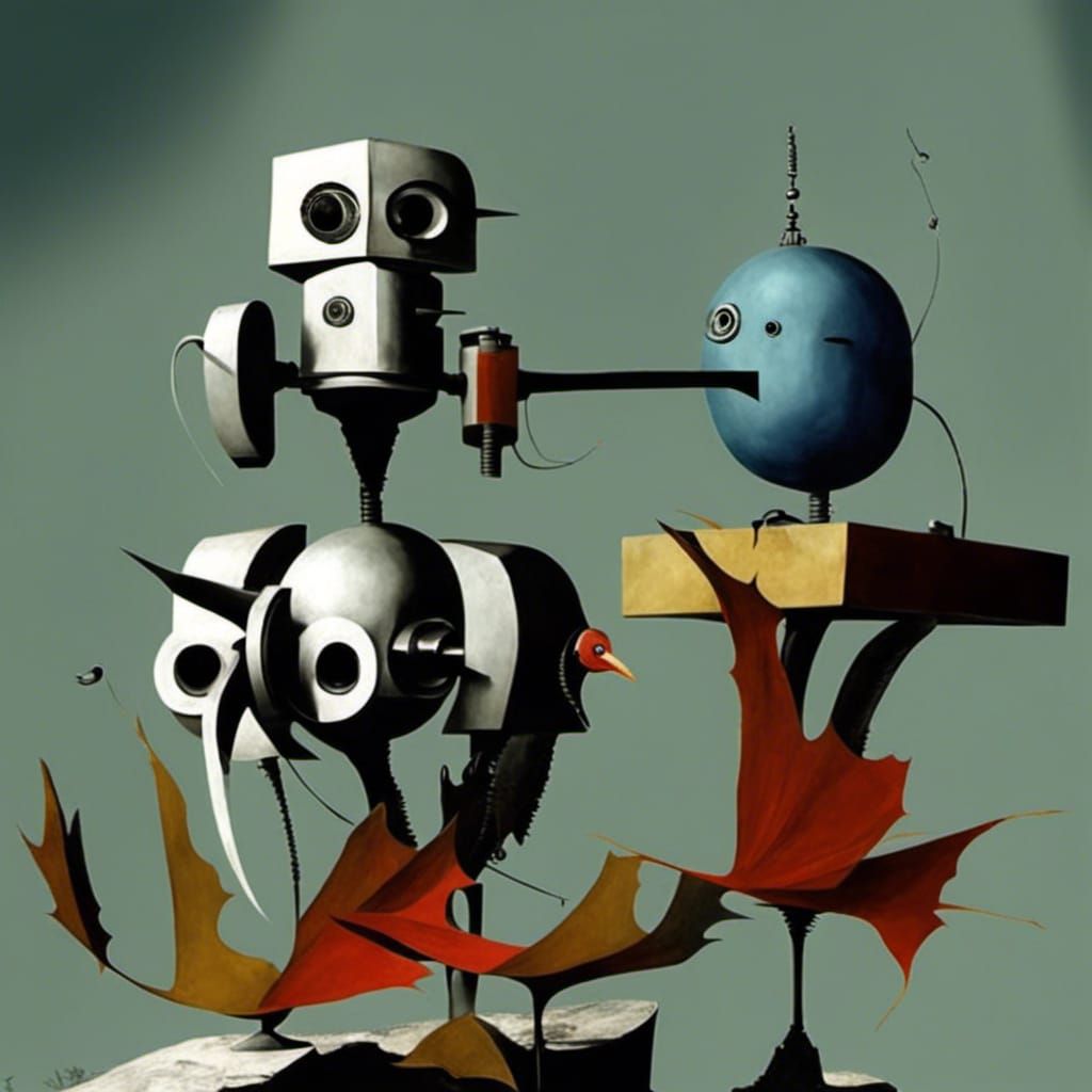 Surreal Robots and Creatures in Dada Style