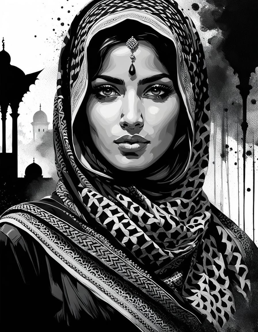 Palestinian Woman in Al-Quds Fantasy Portrait