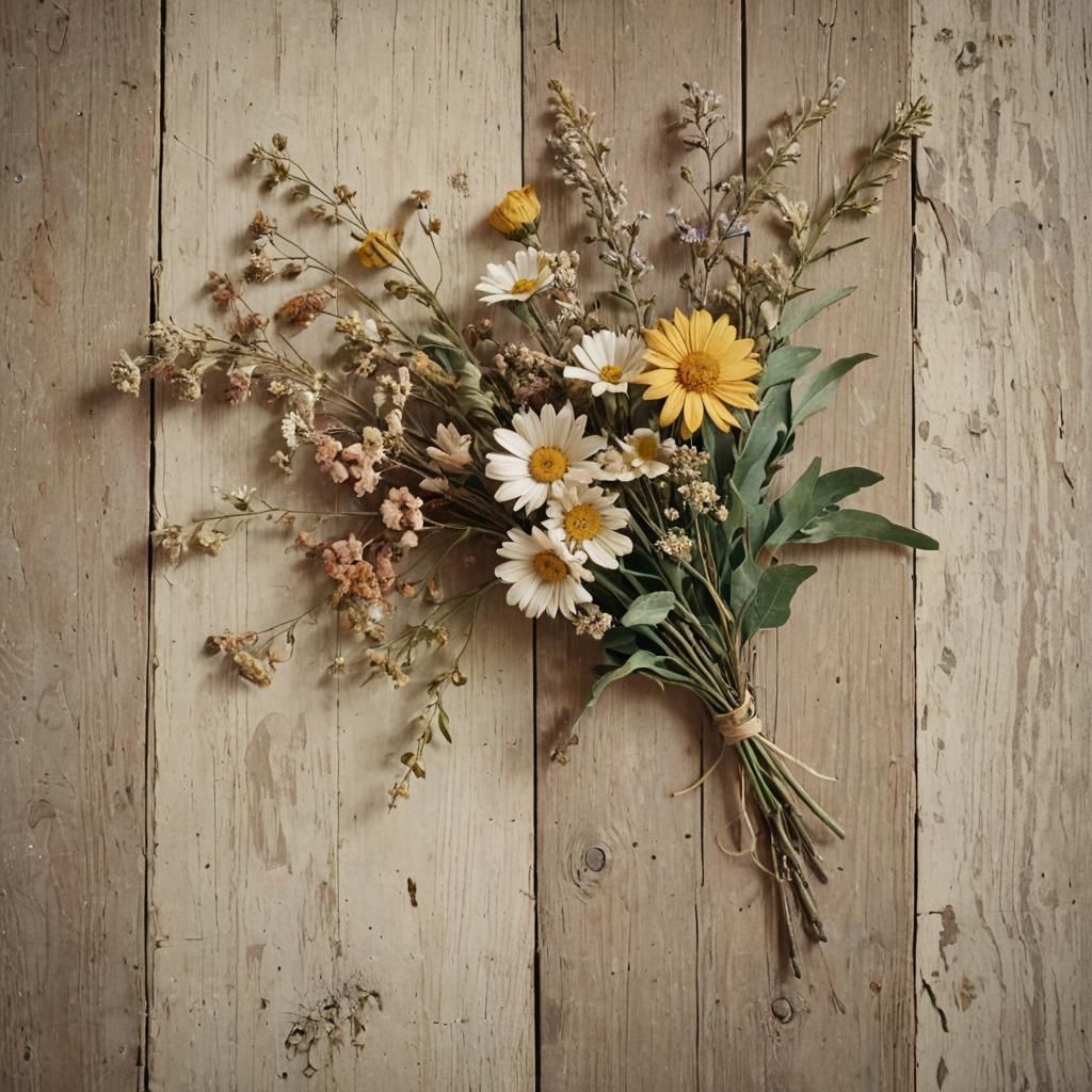 Rustic Floral Still Life in Impressionist Style