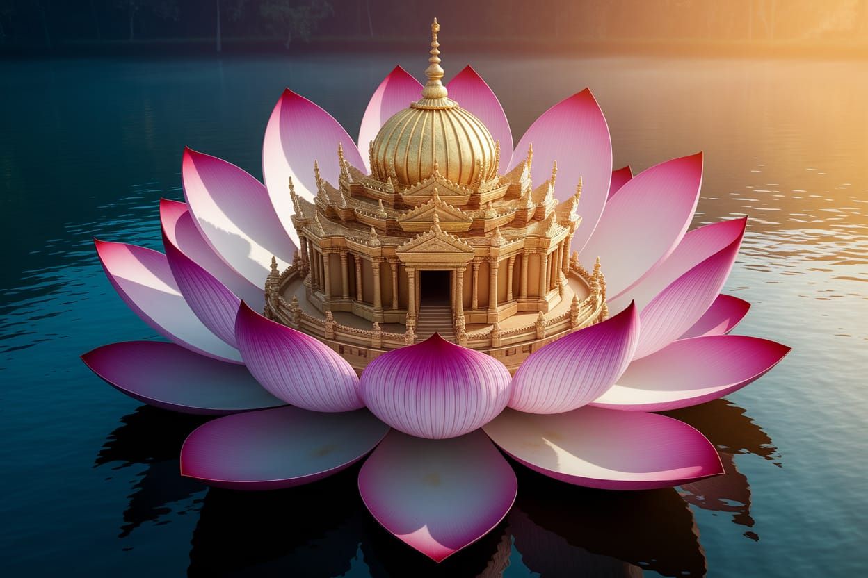 Golden lotus mahal temple