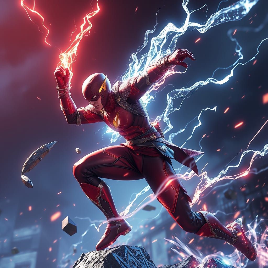 The Flash in Cyberpunk Aesthetic