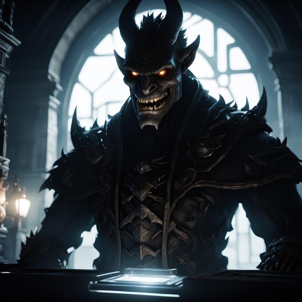 Creepy Furry Boogeyman in Dark Closet Lair