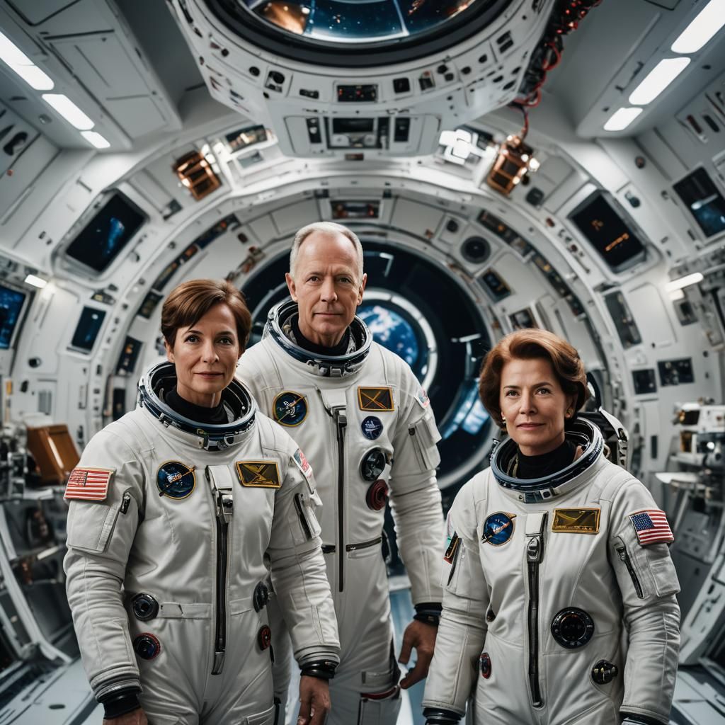 Astronauts Prepare for Mission in Professional Portrait
