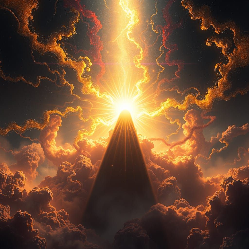 Divine Radiance in the Cosmos: A Spiritual Realm