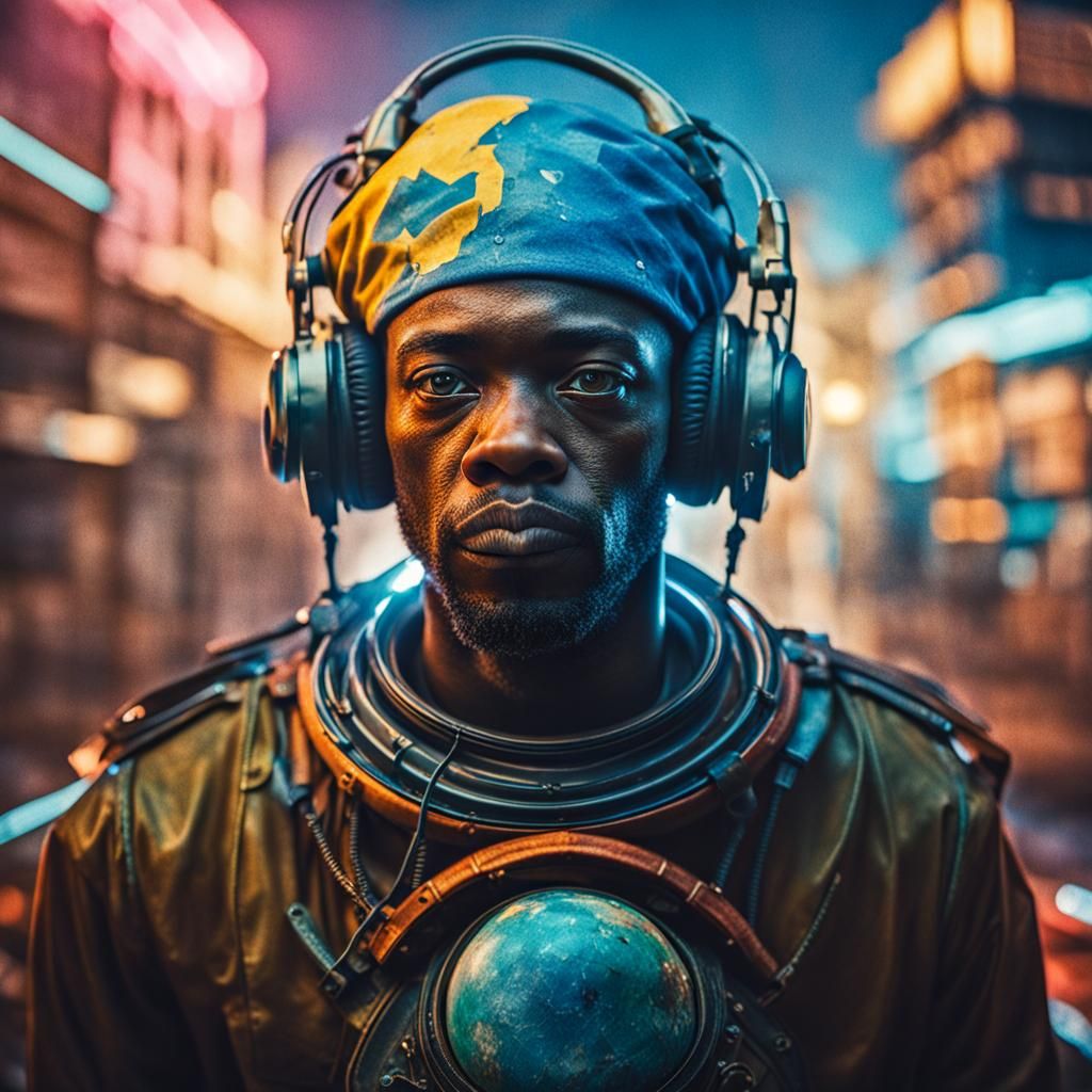 Afrofuturistic Portrait in Ambient Light