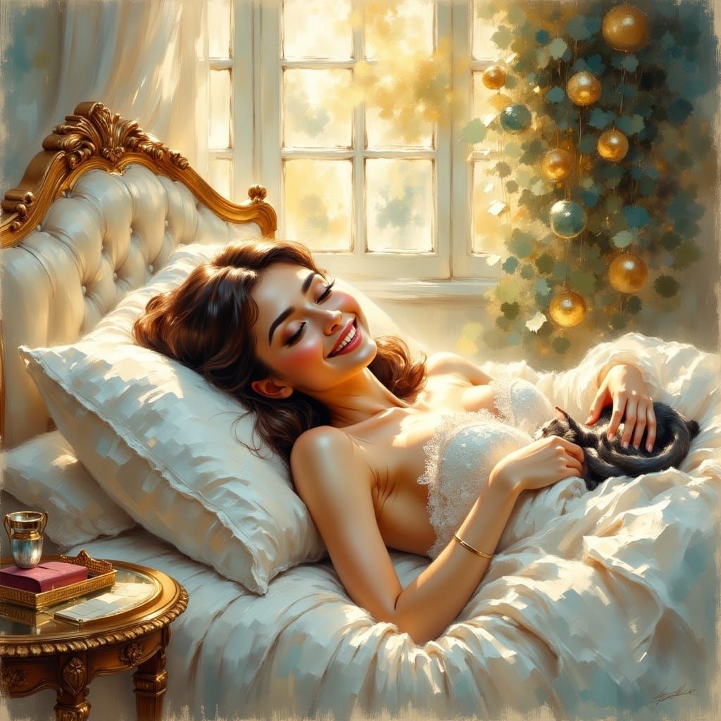 Ethereal Morning Awakening in Impressionist Style